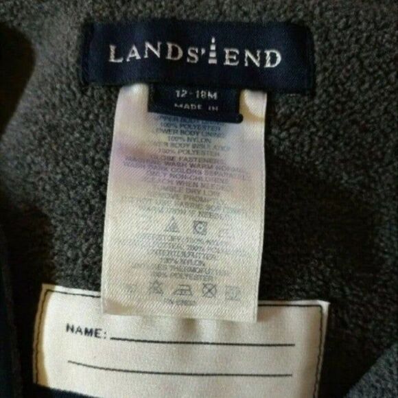 Lands End Fleece Lined Bib Snow Pants sz 12-18M Gender Neutral - Picture 7 of 7